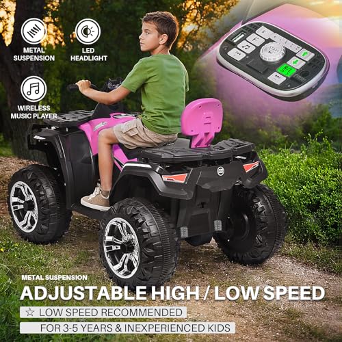 Kids Ride on ATV Car 4WD Electric Vehicle with Music & Headlights q7