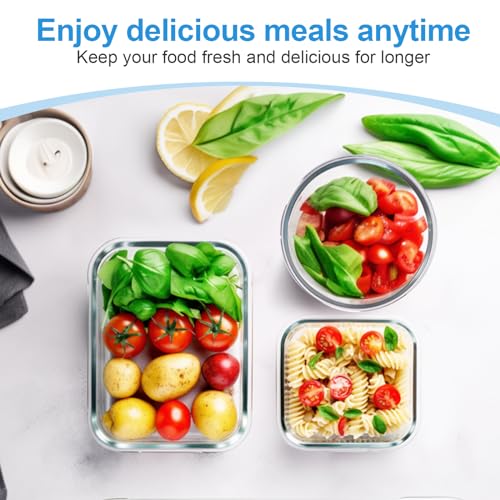 Glass Meal Prep Containers with Lids Airtight m7