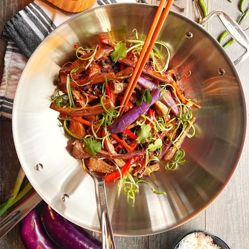 Stainless Steel Wok 14-Inch Induction Safe k7