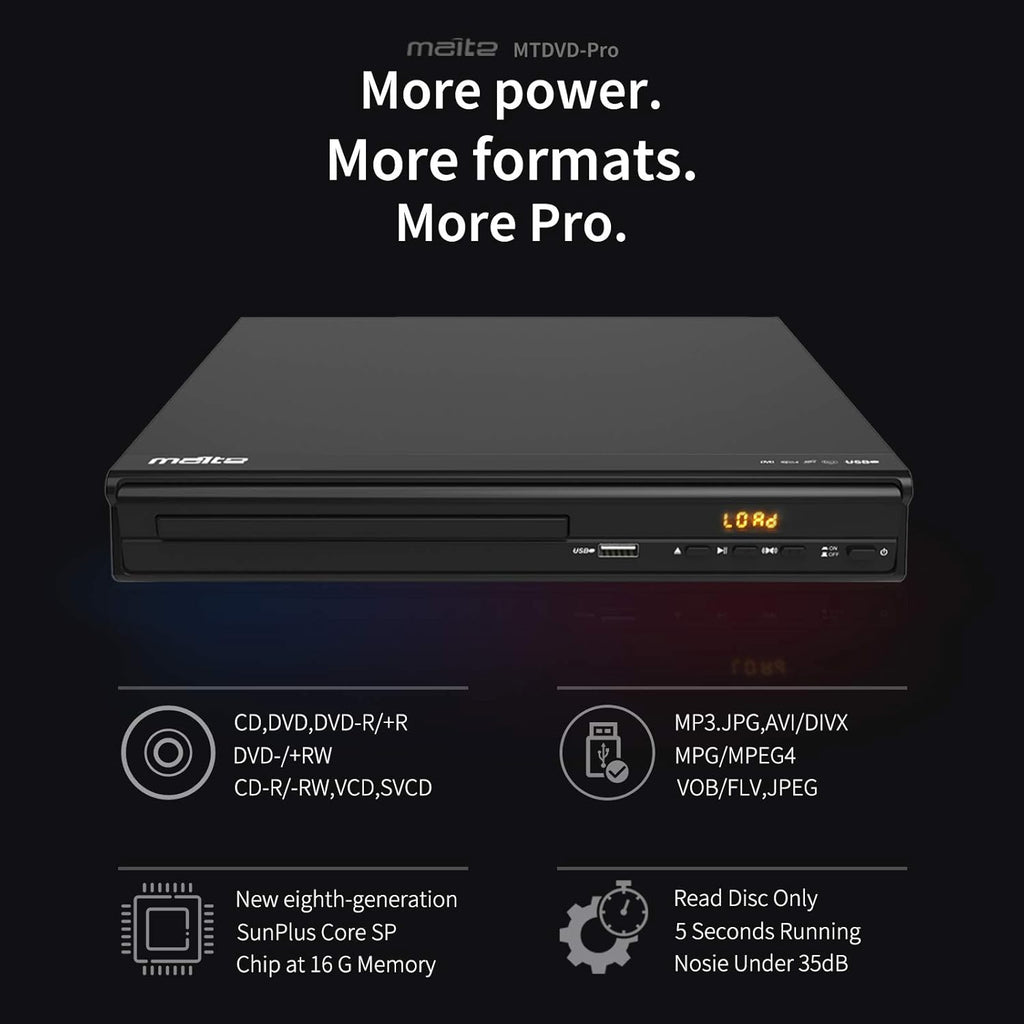 DVD Player with HDMI & USB Input, All Region Free NTSC/PAL A7