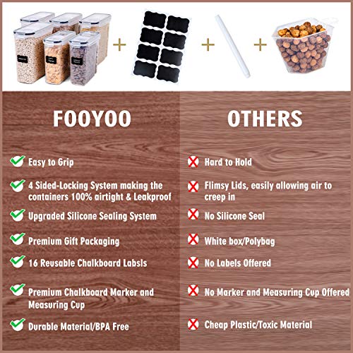 Airtight Cereal Storage Containers 6-Piece Set K7m