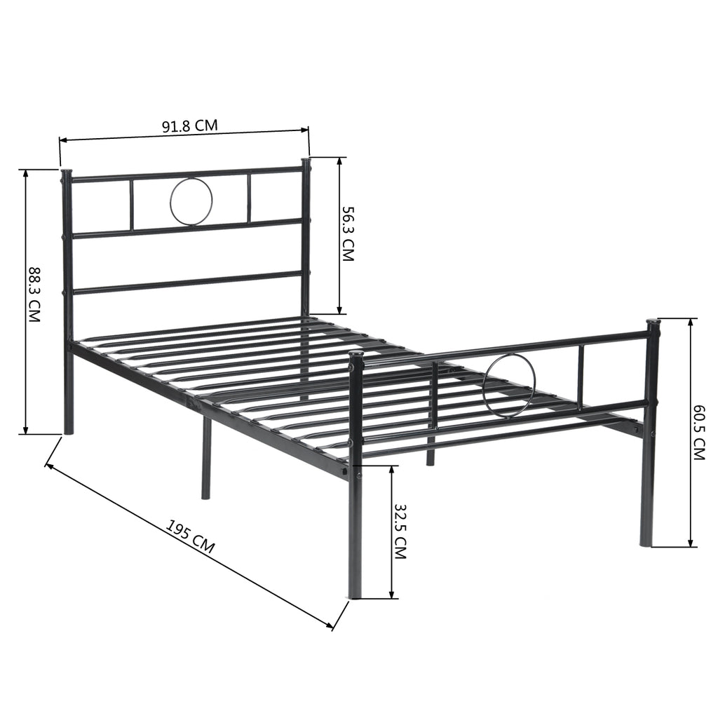 Metal Bed Frame Black 7k