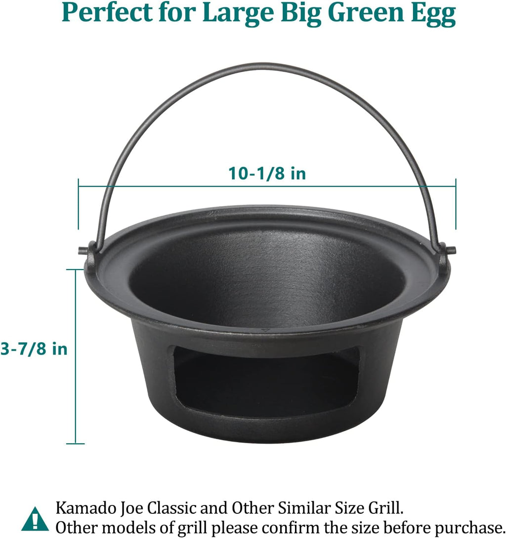 Cast Iron Ash Can with Handle for Kamado Grill a7