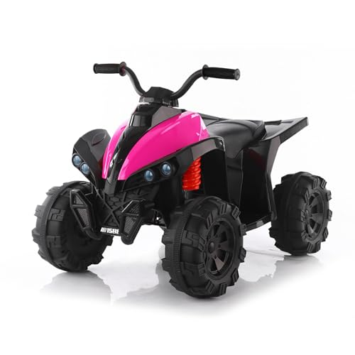 4 Wheeler for Kids, 12V Battery Powered Kids Ride On ATV, Electric 4 Wheeler Quad ATV Car with MP3, USB, LED Headlight Ride On Toys for Kids 3-6 Years (Red)