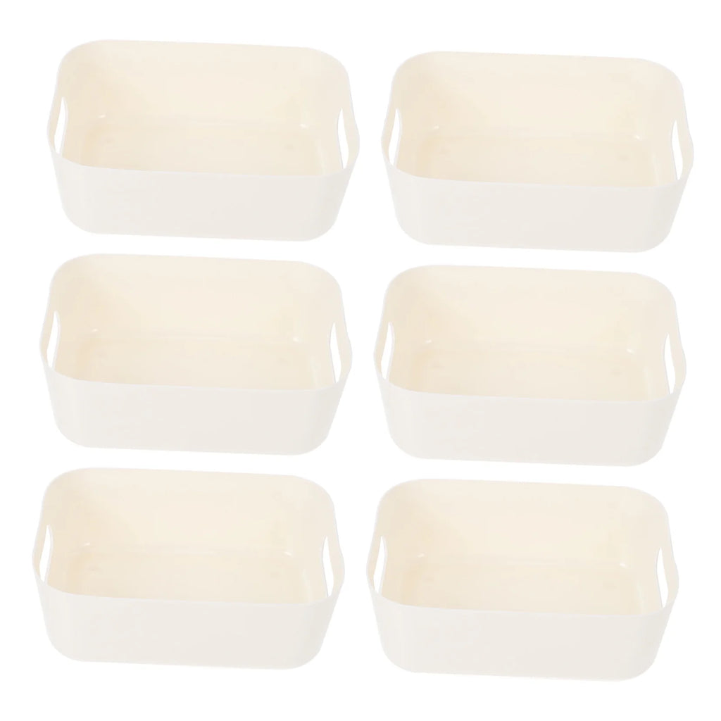 Desktop Storage Box Cubes with Lids White k7