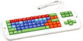 Clevy Color Coded UK Computer Keyboard with with Lowercase White Lettering - 102691