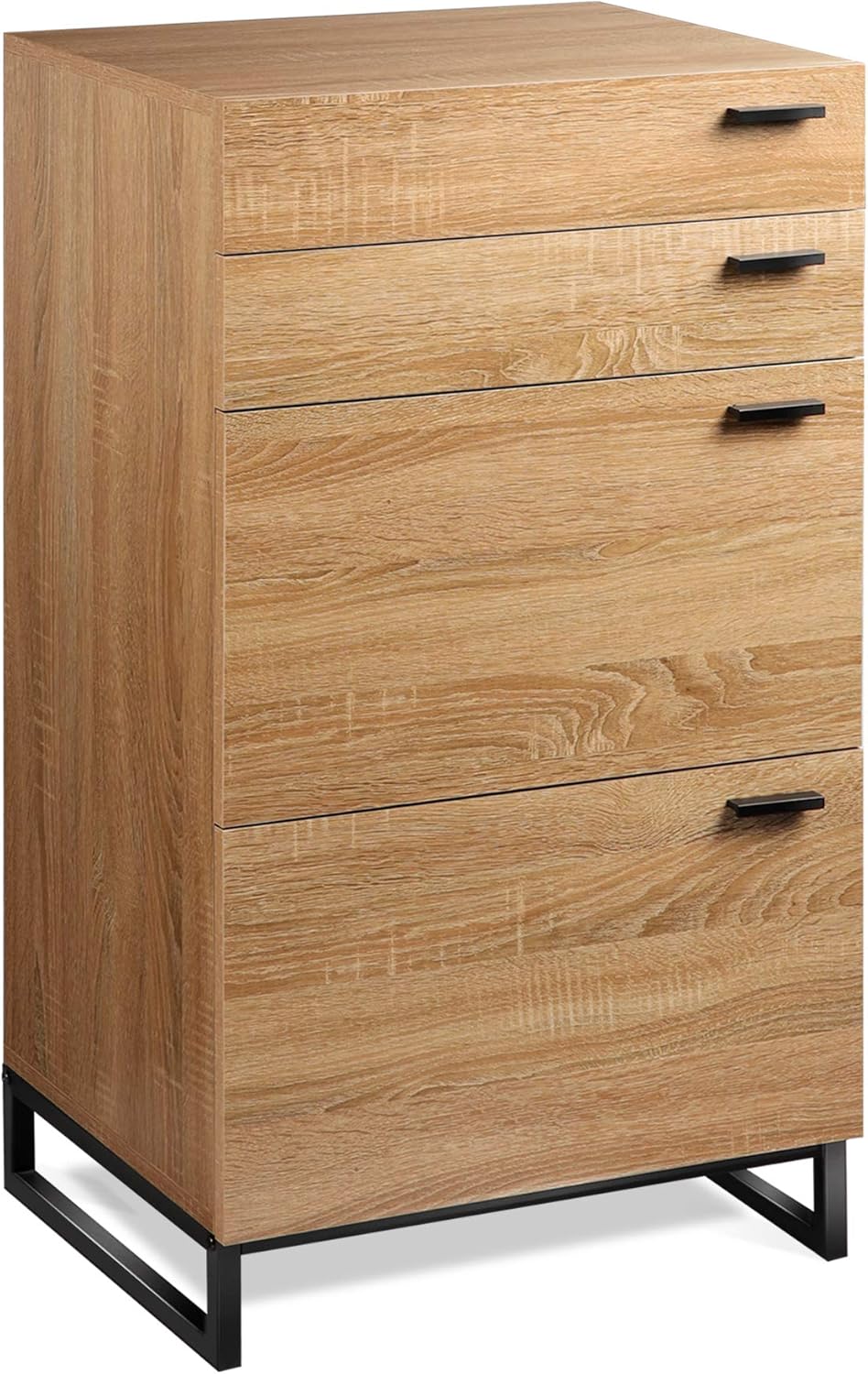 4 Drawer Dresser Wide Chest Wood Storage Cabinet Gray Oak a7
