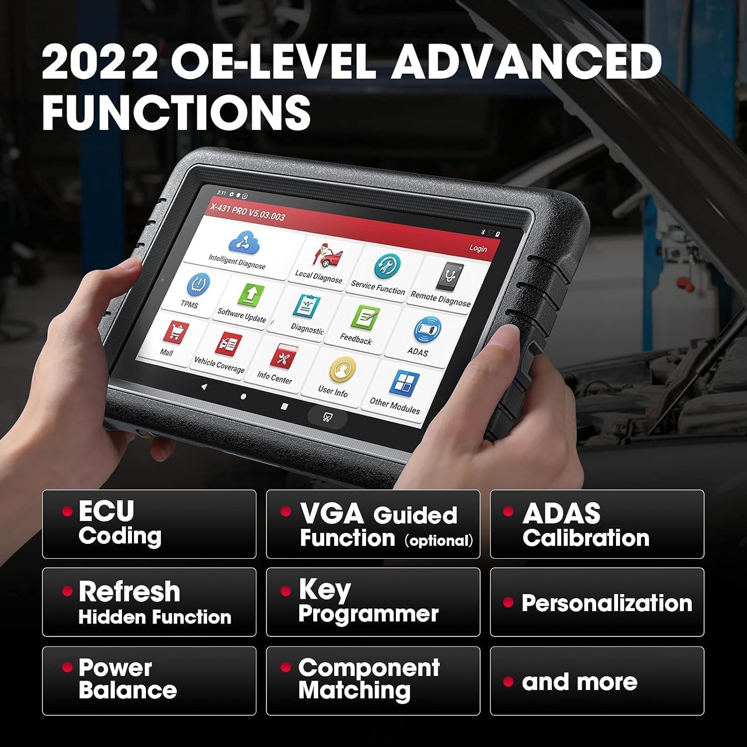 Diagnostic Scanner with Bidirectional Control, ECU Coding, Key Programmer A7