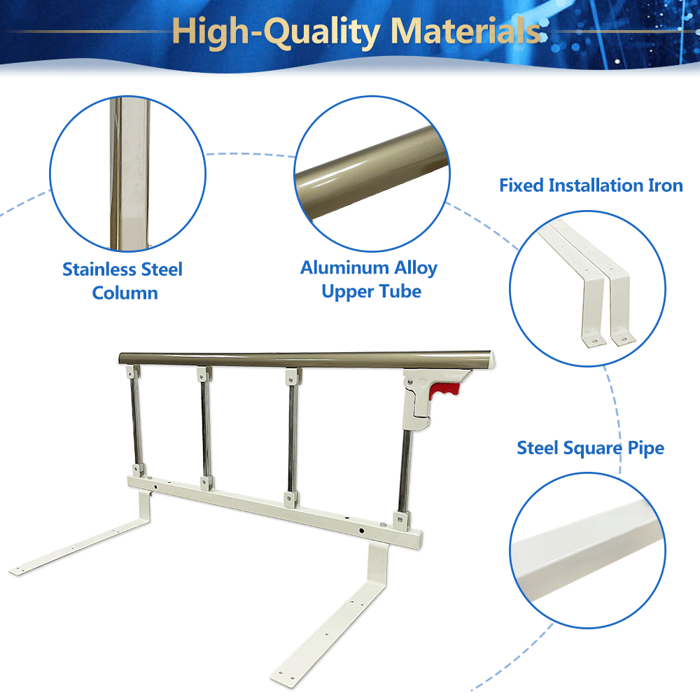 Bed Side Assist Rail for Elderly Fall Prevention Safety Handle m7K