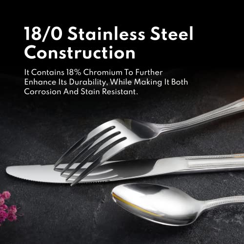 Stainless Steel Flatware Set 60-Piece Shell Pattern A7