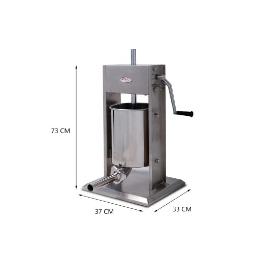 Sausage Stuffer Vertical Maker with 4 Tubes 15L k7
