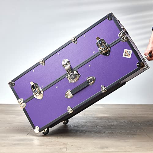 Wardrobe Trunk with Wheels 35x21x16 Purple k7