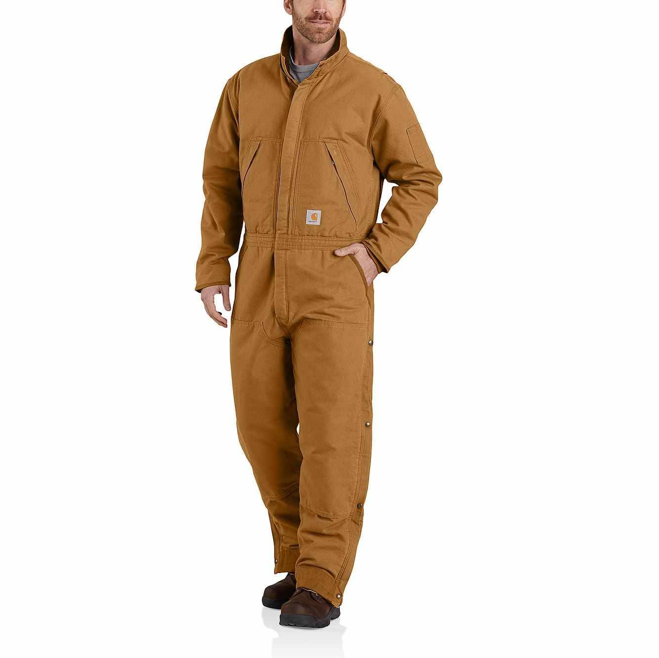 Carhartt Washed Duck Insulated Coverall | Brown | Large