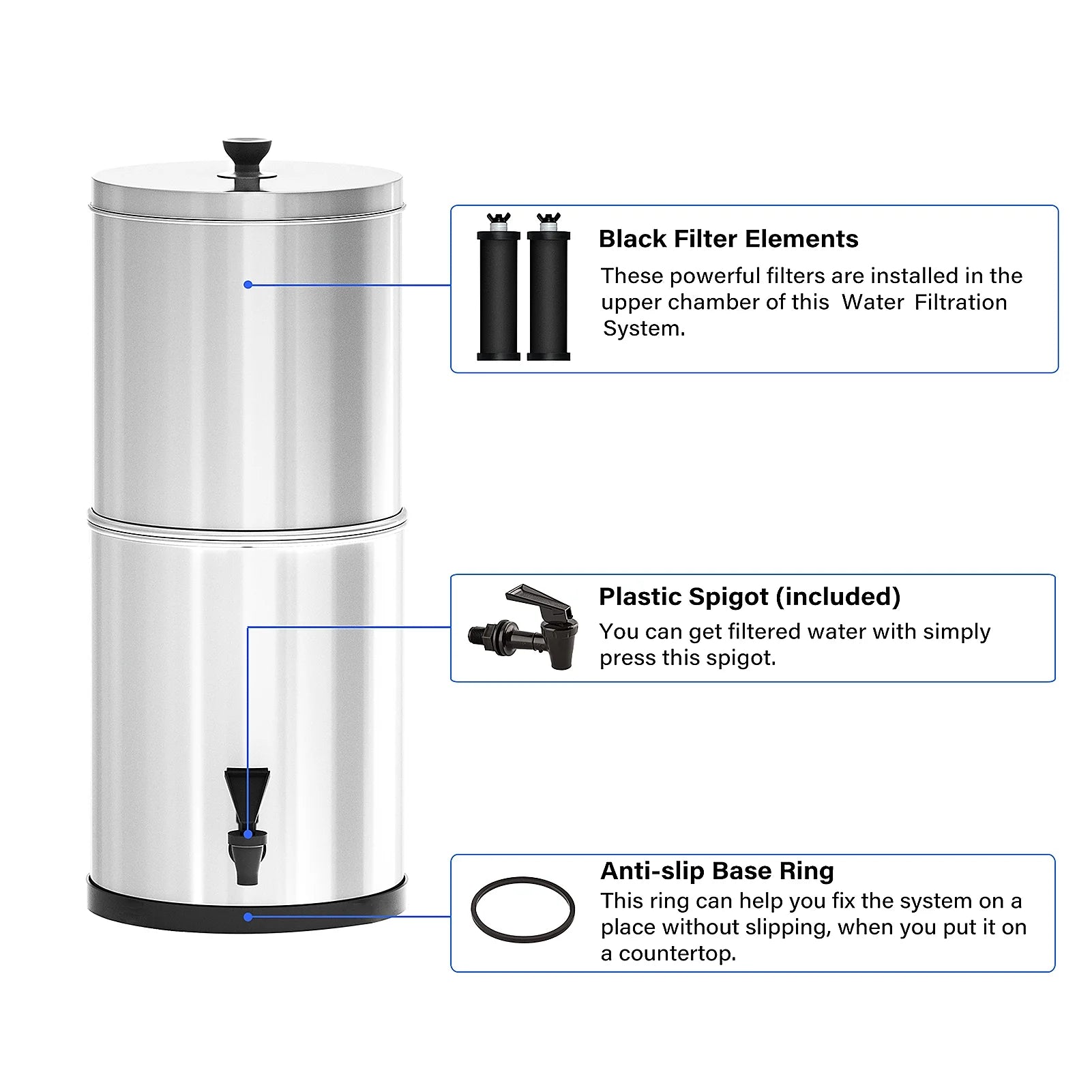 Gravity Water Filter System for Camping Hiking A7