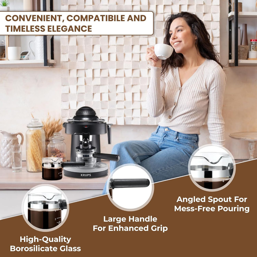 Glass Espresso Carafe Replacement 4-Cup a7