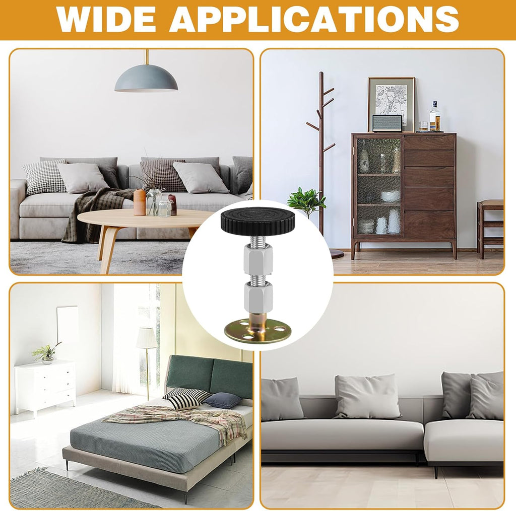 Adjustable Furniture Legs, Bed Support Levelers 64-87mm 7k