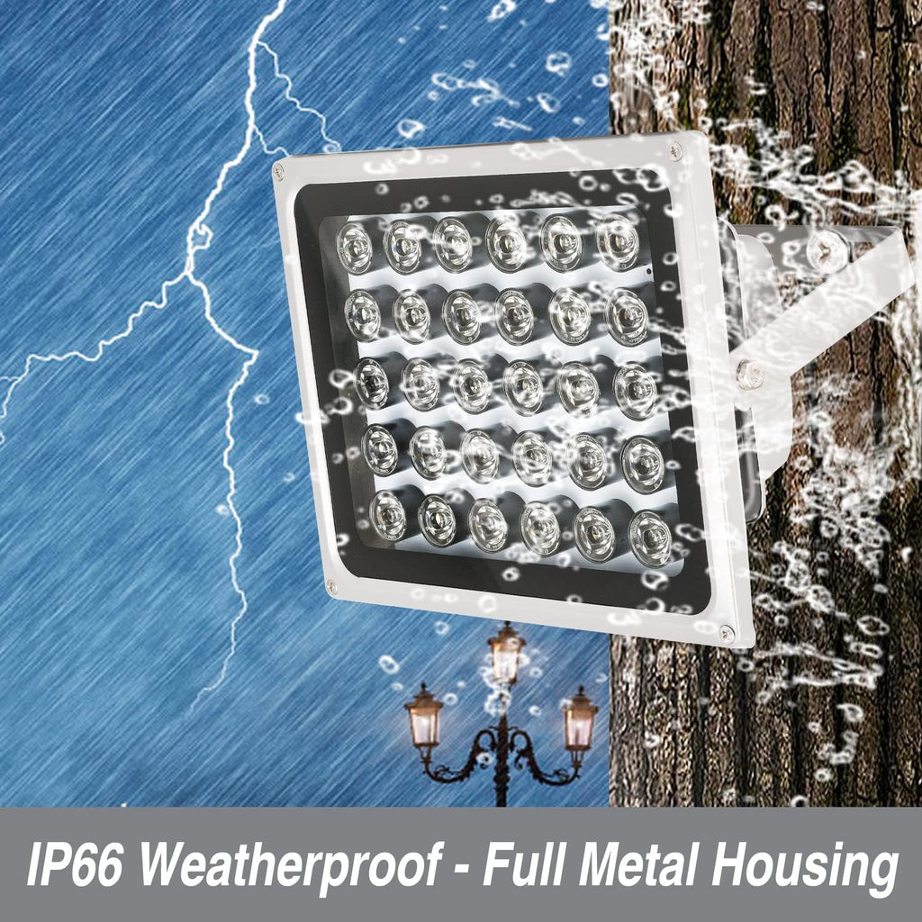 IR Illuminator 330ft 30-LED 850nm Waterproof Metal Housing A7k