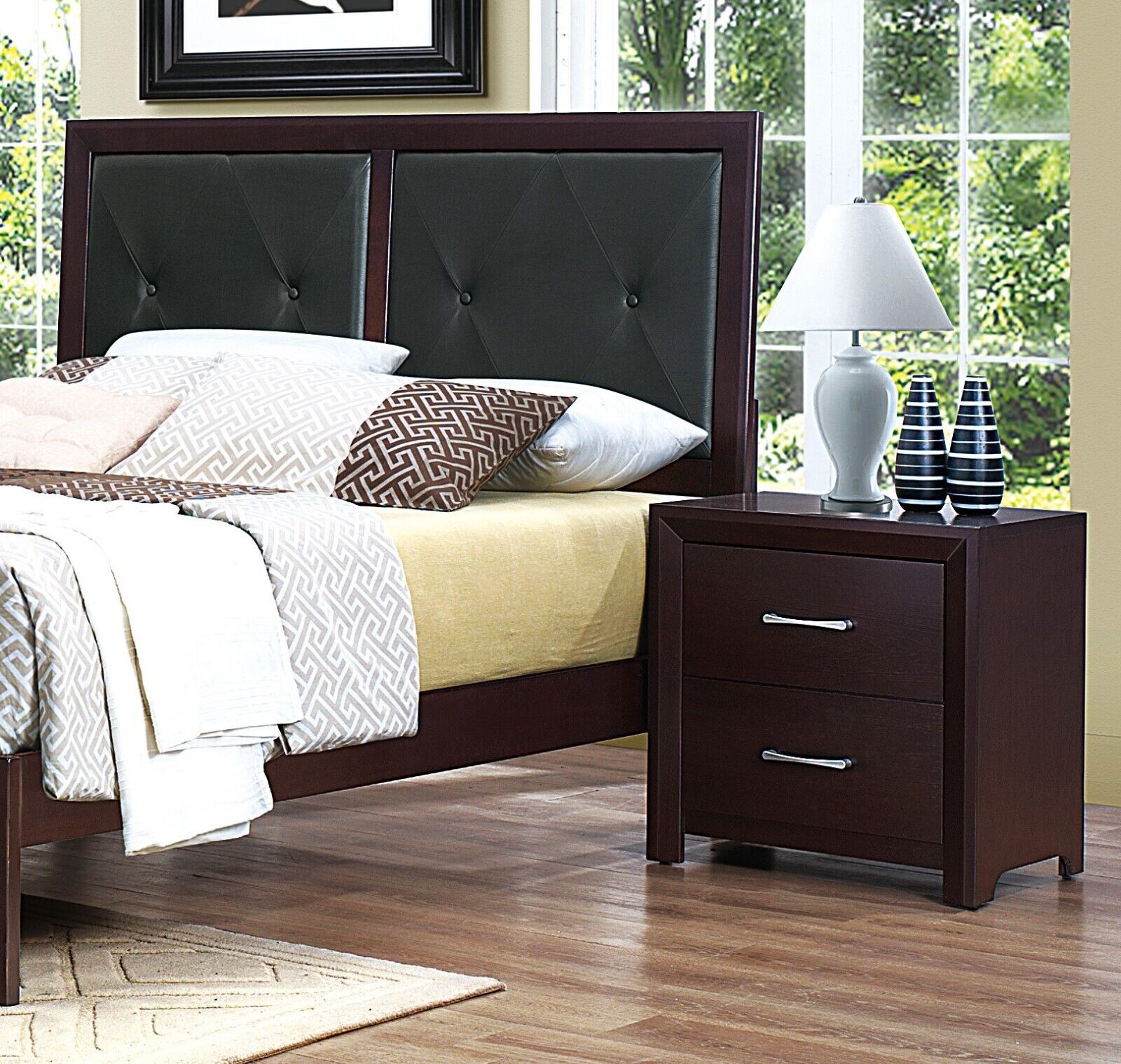 Full Bedroom Set 5pc Espresso Finish A7