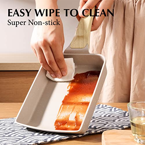 Nonstick Tamagoyaki Egg Pan with Spatula 7x6 A9