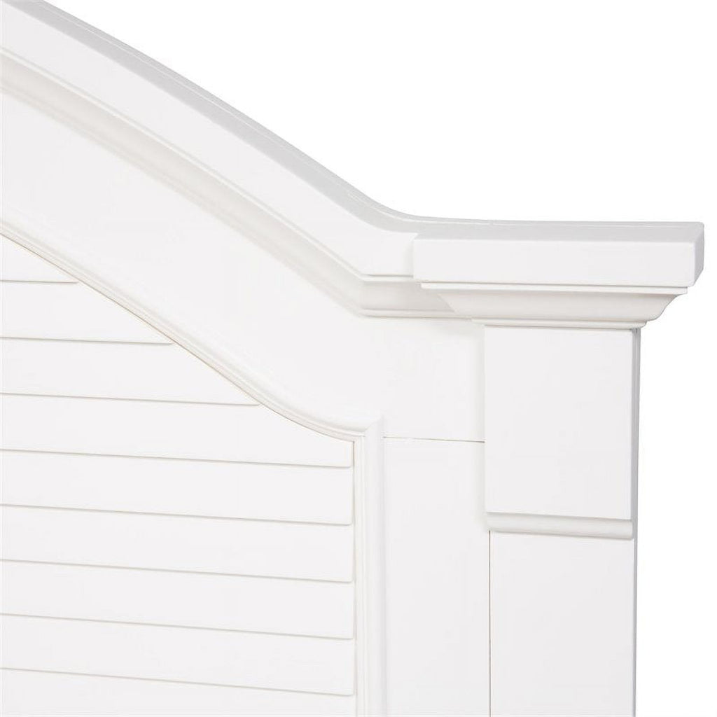 Farmhouse Wood Queen Panel Headboard White k7