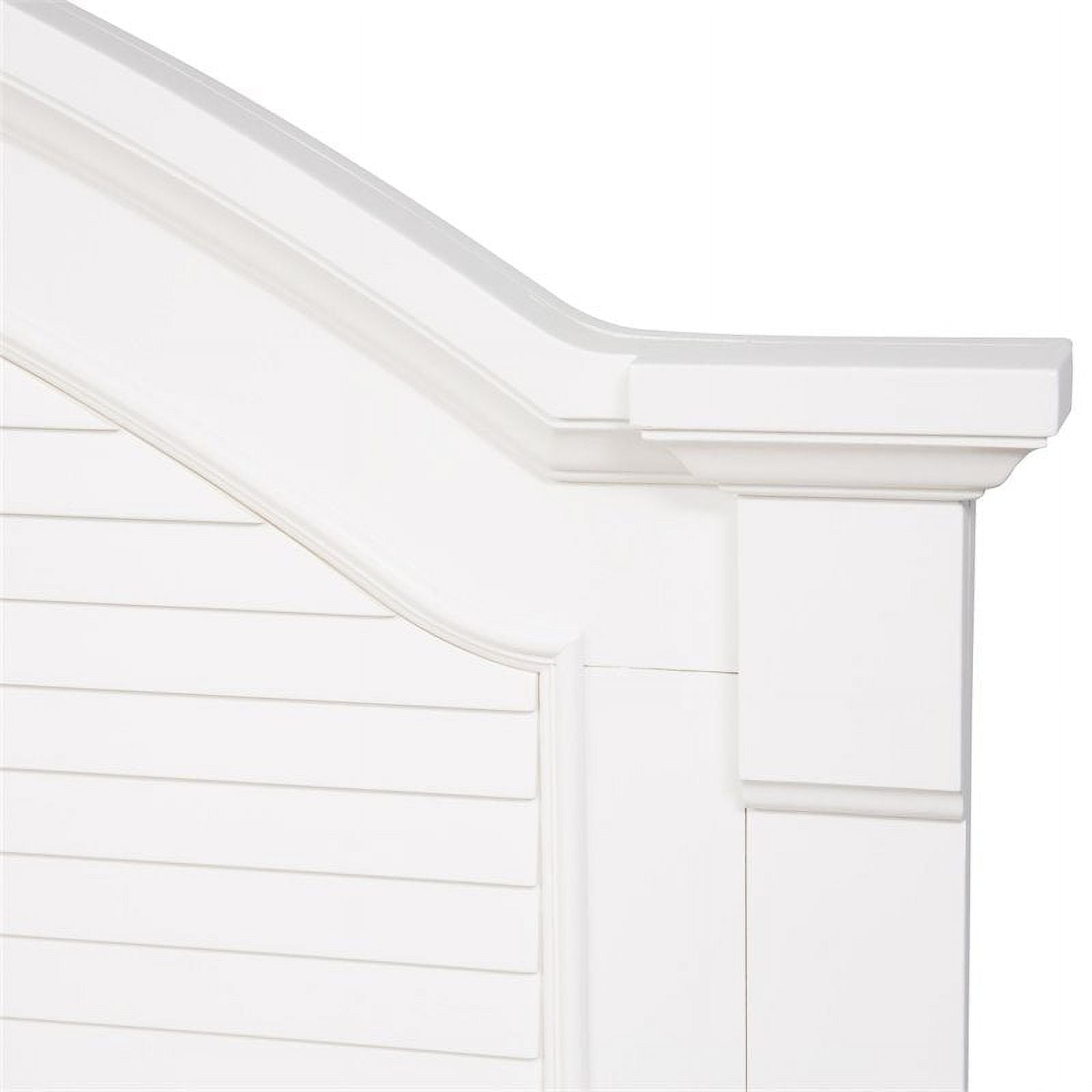Farmhouse Wood Queen Panel Headboard White k7