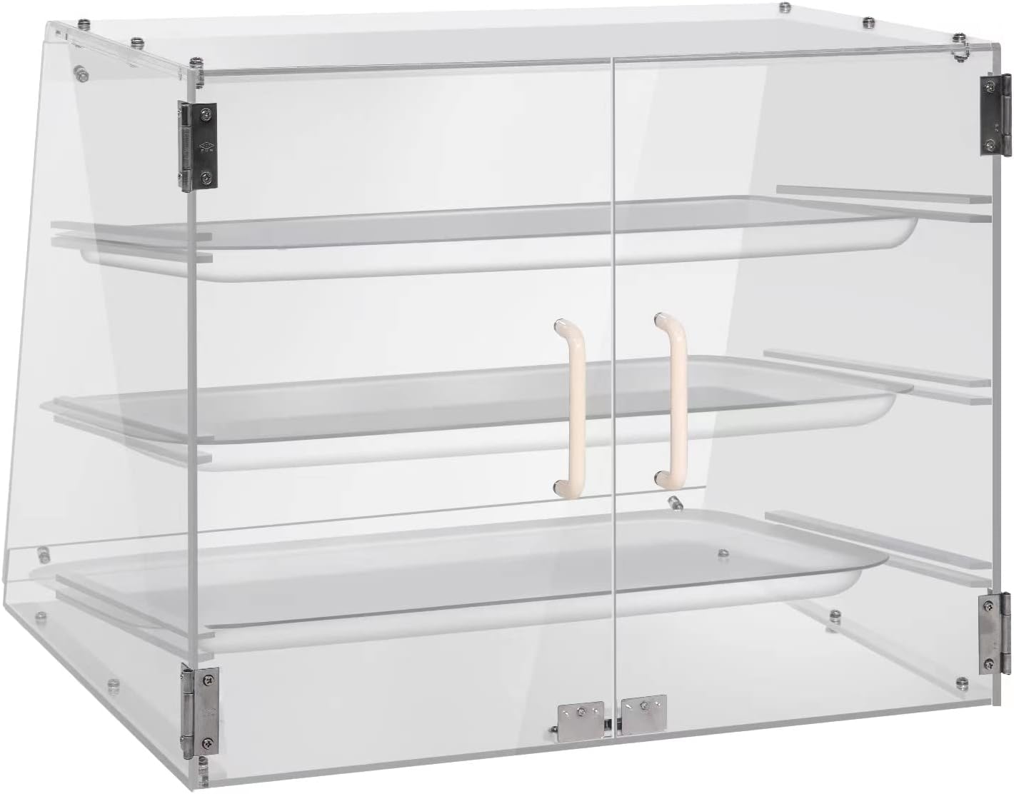 3 Tray Countertop Bakery Display Case with Rear Doors a7