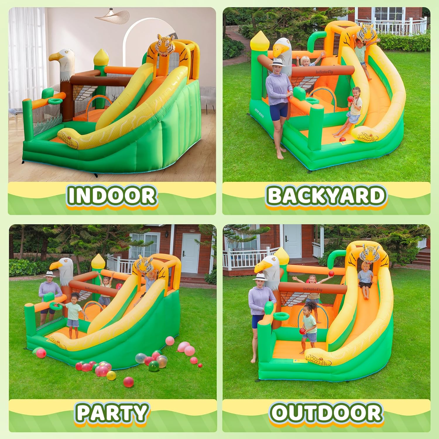Inflatable Bouncy Castle with Slide for Kids K7p