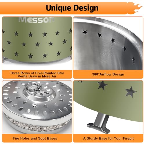 Tabletop Fire Pit Stainless Steel Portable Camping Stove a7