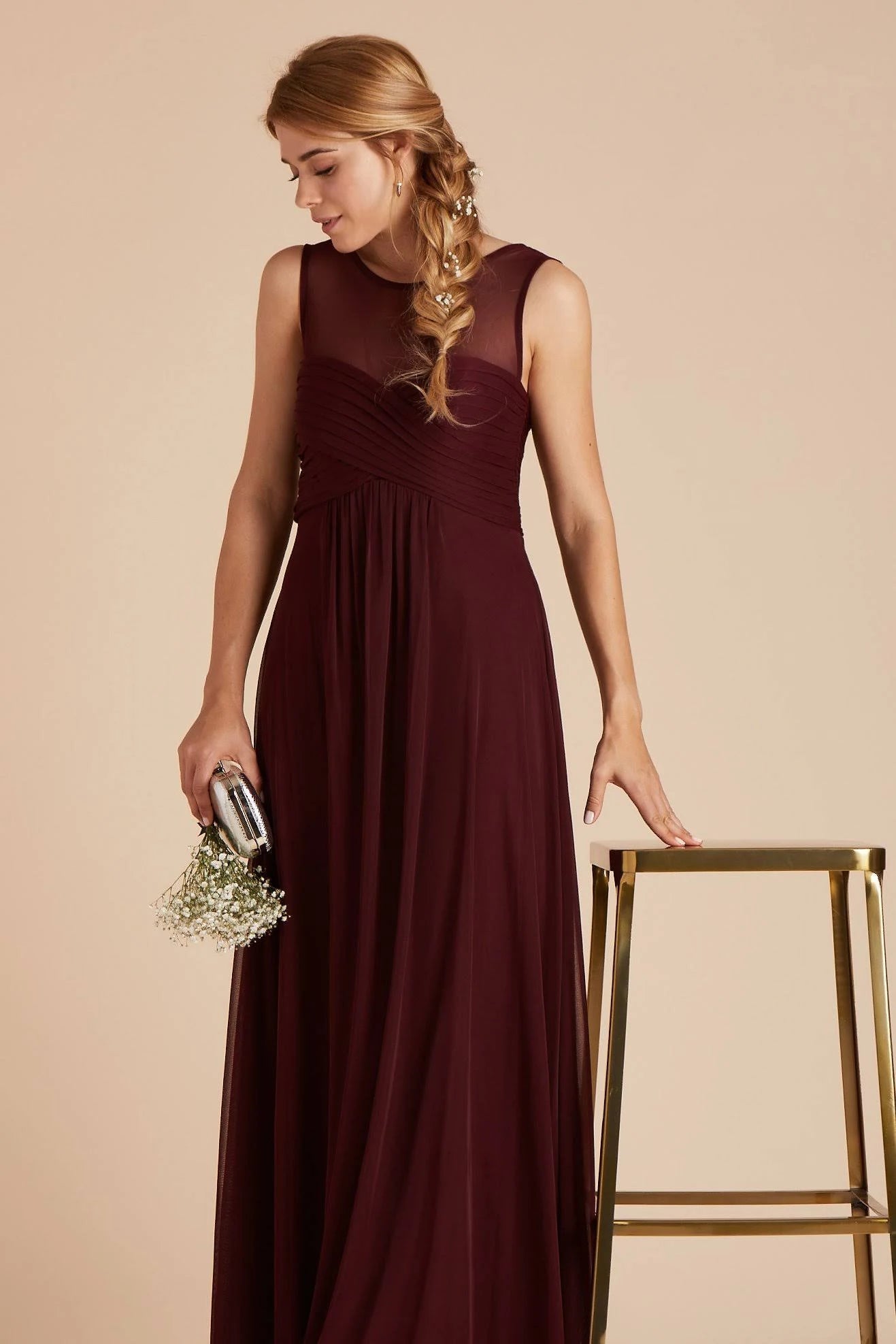 Bridesmaid Dress in Cabernet S a7