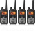 Midland T290X6VP4 X-TALKER GMRS Long Range Walkie Talkie - Two Way Radio with NOAA Weather Scan + Alert, and 121 Privacy Codes (Black/Silver, 6 Radios)