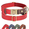 Didog Soft Padded Leather Dog Collars for Medium Dogs, Classic Heavy Duty Dog Collars with Quick Release Metal Buckle, Adjustable Medium Dog Collar Leather,Brown,M