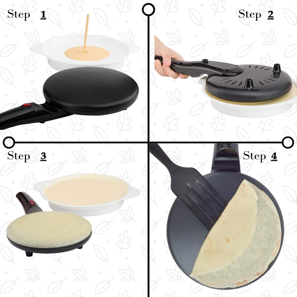 Electric Crepe Maker with Non-Stick Plate & Auto Power Off a7