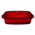 Le Creuset Stoneware Covered Rectangular Casserole, 3.5 qt. (12.5" x 8.5"), Cerise