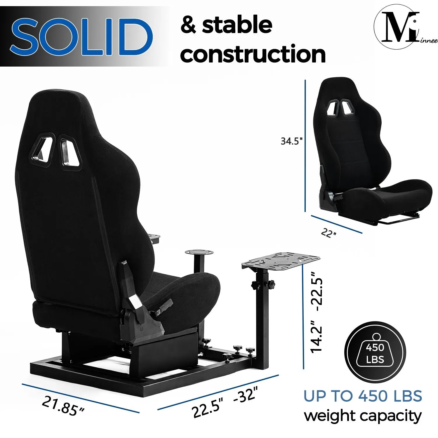 Flight Simulator Cockpit with Black Seat for PC Xbox PS4 a7