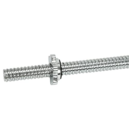 Threaded Chrome Barbell with Ring Collars 1-2 Inch Diameter k7