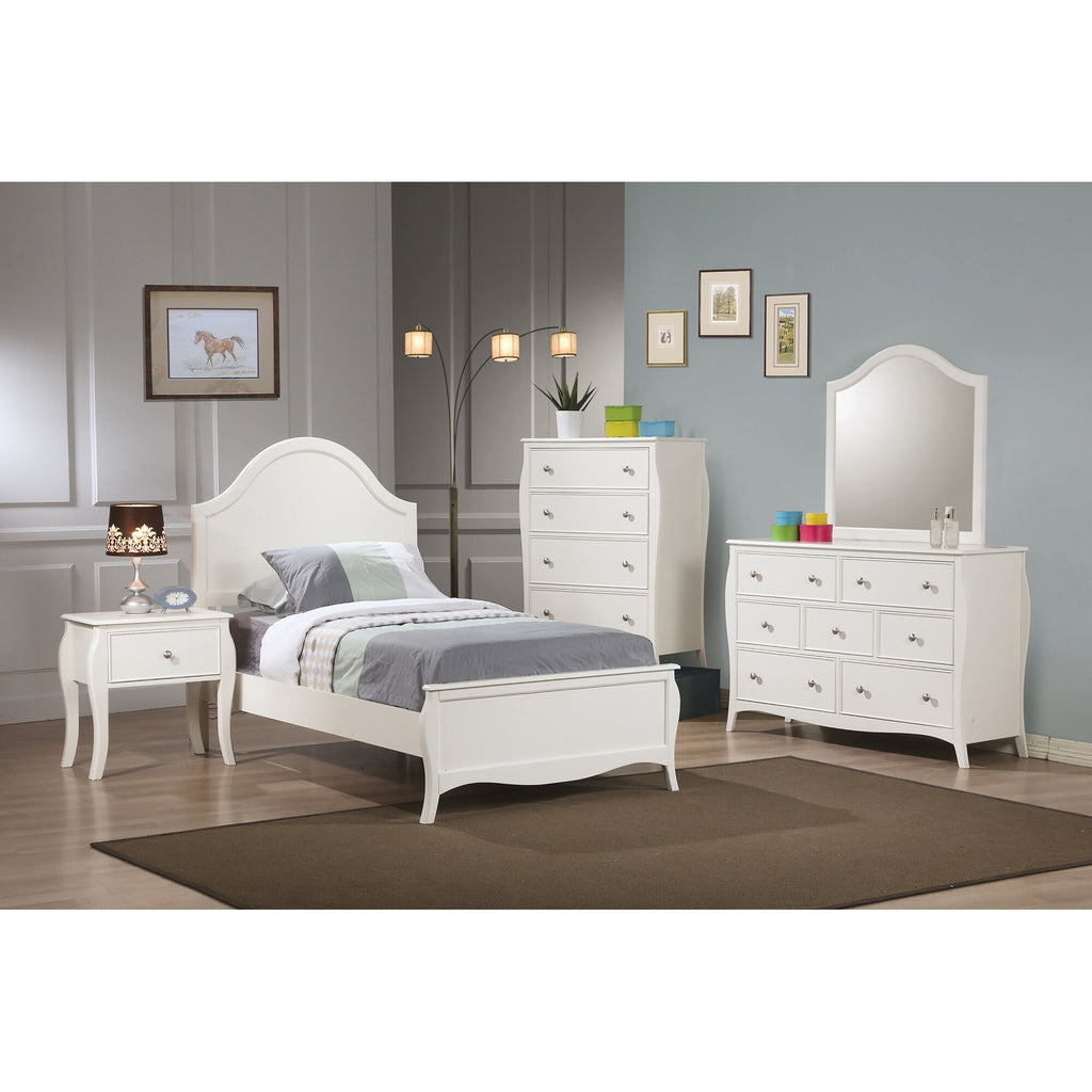 French Country White Panel Bed Twin k7m
