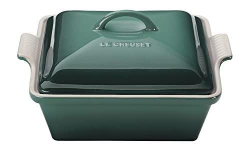 Le Creuset Stoneware Heritage Covered Square Casserole, 2.5 qt. (9"), Cerise