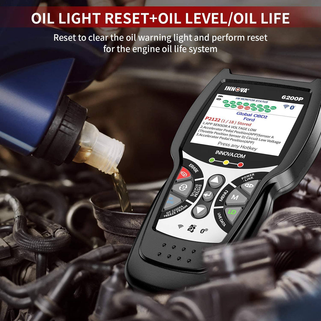 OBD2 Scanner All Systems Code Reader with Battery Reset A7k