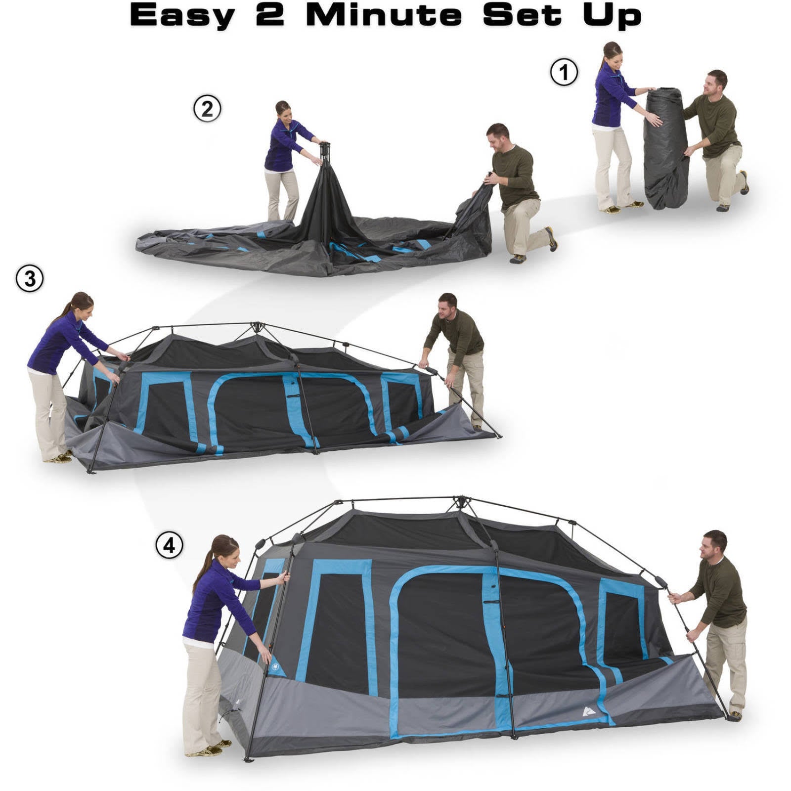 10-Person Dark Rest Instant Cabin Tent A7
