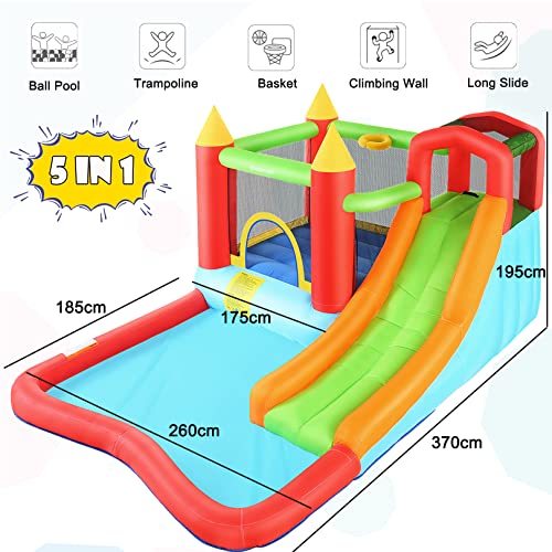 Inflatable Bouncy Castle with Ball Pit and Slide k7