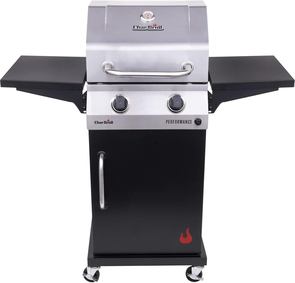 Gas Grill 2-Burner Cabinet Style Propane Stainless Black A7