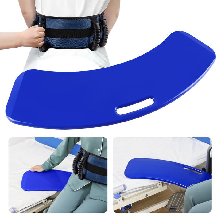 Sliding Transfer Boards, Sliding Boards to Transfer to Wheelchairs, Seniors from Bed to Chair, Car, Slide Assist Device, Sliding Boards Hold up to 330 lbs (Blue)