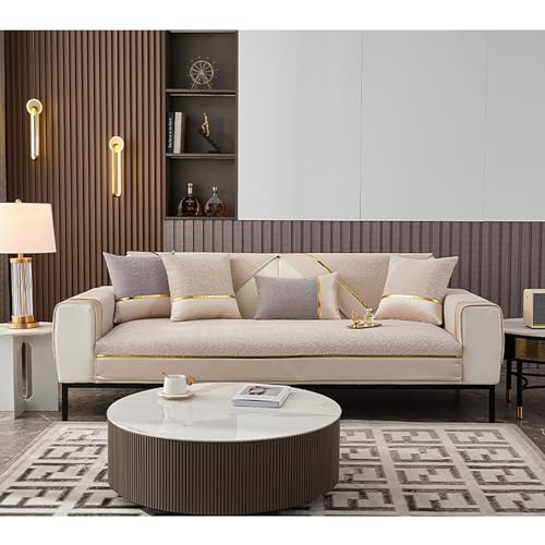 Sofa Cover 3 Seater Chenille Non-Slip Cushion Cover 90x180cm a7