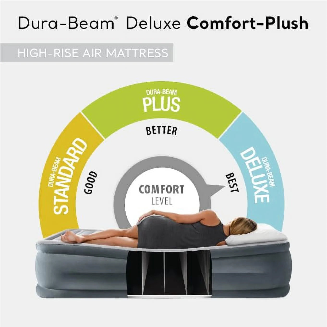 Air Mattress Queen with Built-in Electric Pump 22in Height a7