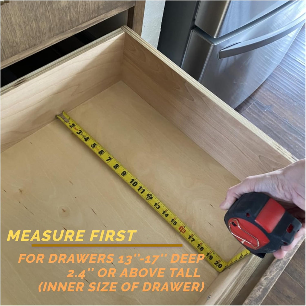 Bamboo Drawer Divider 4 Pack, Adjustable Organizer for Clothes, Kitchen, Office a7