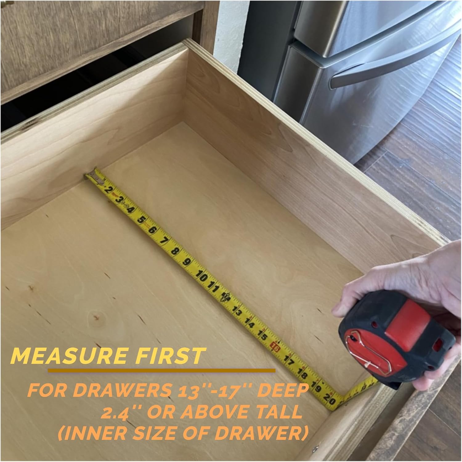 Bamboo Drawer Divider 4 Pack, Adjustable Organizer for Clothes, Kitchen, Office a7