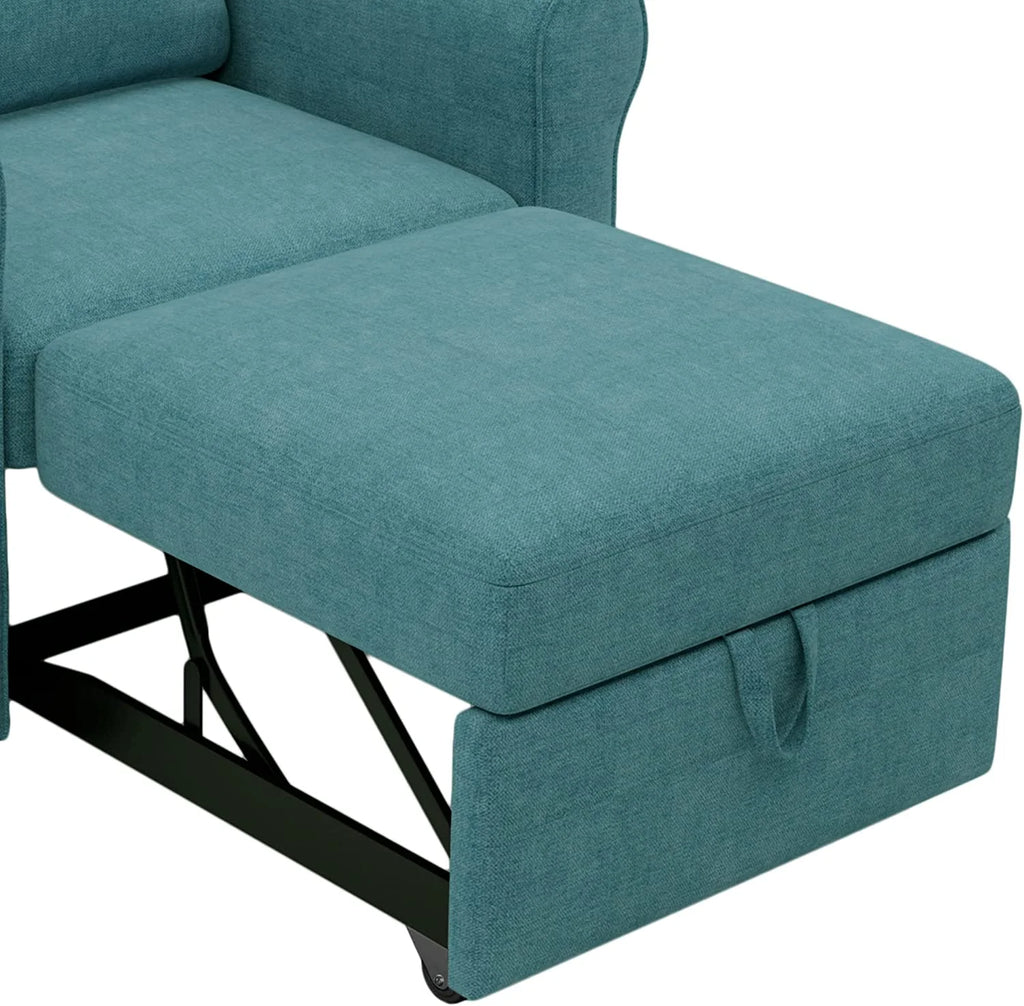 Sleeper Chair Convertible Sofa Bed, Teal K7