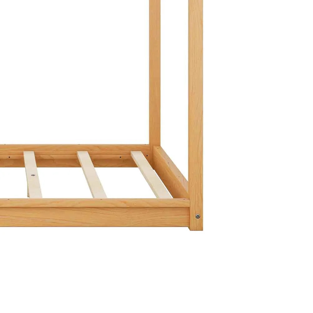 Wood Canopy Platform Bed with Support Legs A7