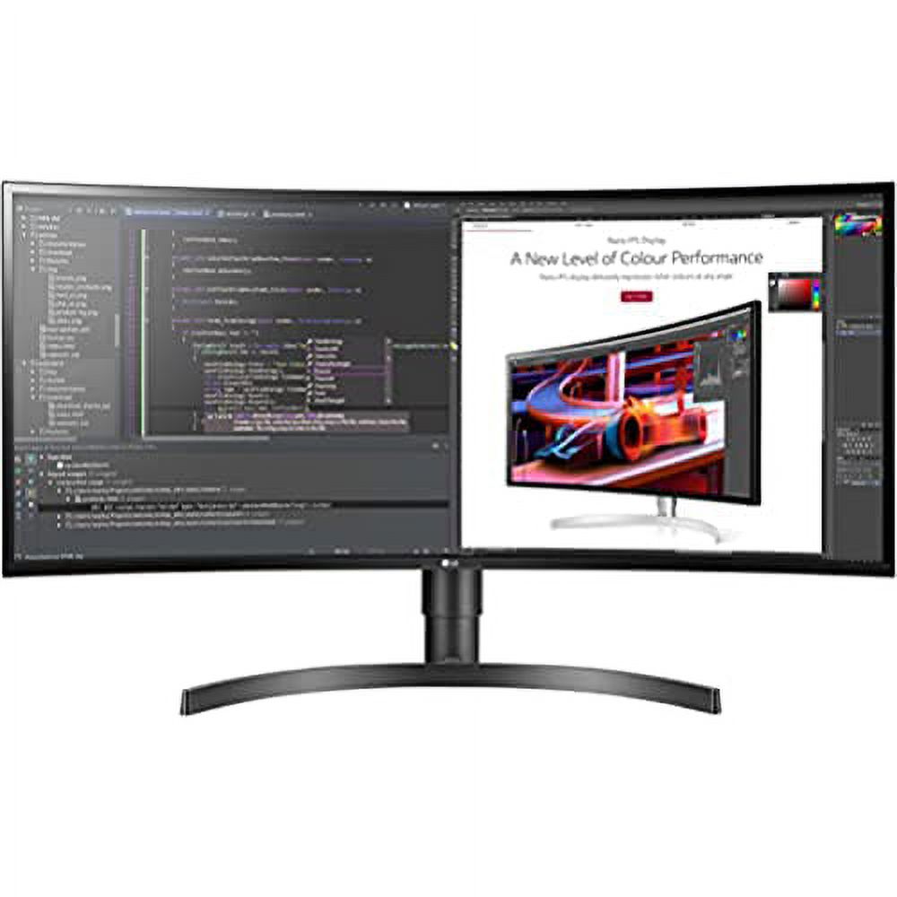 LG 34WL85C-B UltraWide 34" 21:9 Curved WQHD (3440 x 1440) IPS Display, sRGB 99% Color Gamut, HDR 10, Height / Tilt Adjustable Stand - Black