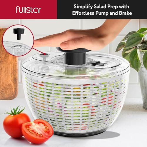 Large Salad Spinner 6.3 Quart White k7